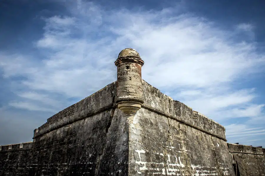 Castillo de San Marcos battlements and turret
